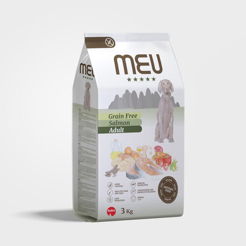 MEU Grain Free Salmón 3 kg — saco